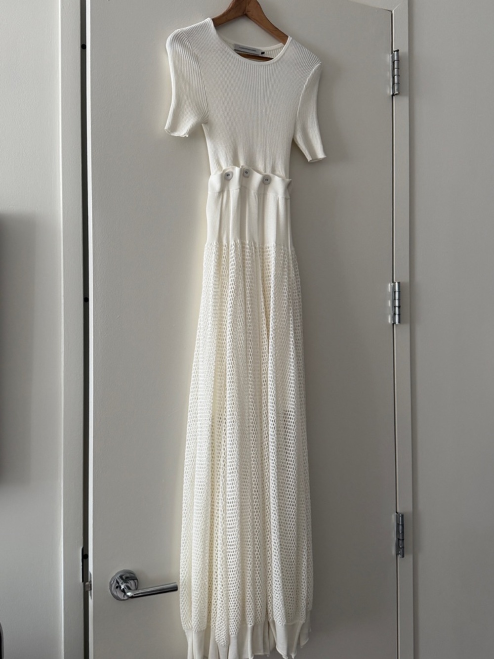Christopher Esber Deconstruct Cocoon Mesh Dress White (Small) - Picture 5 of 11